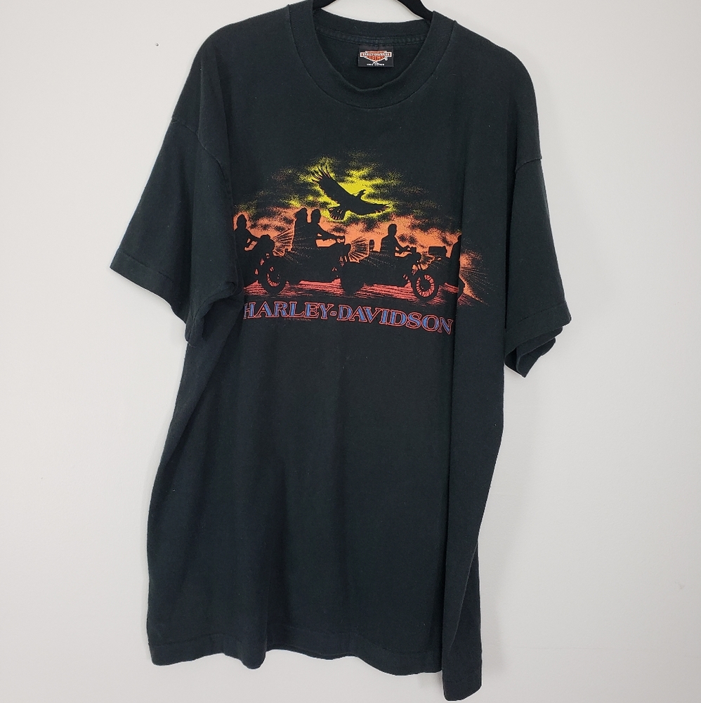 Vtg Harley Davidson single stitch graphic t-shirt